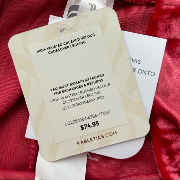 NWT Fabletics High Waisted Crushed Velour Crossover Leggings - Picture 11 of 16